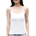 thumbnail image 1 of Chaleco de color sólido para mujer Correa de espagueti Slim Fit Casual camisola sin mangas Abanopi Blanco, 1 of 7