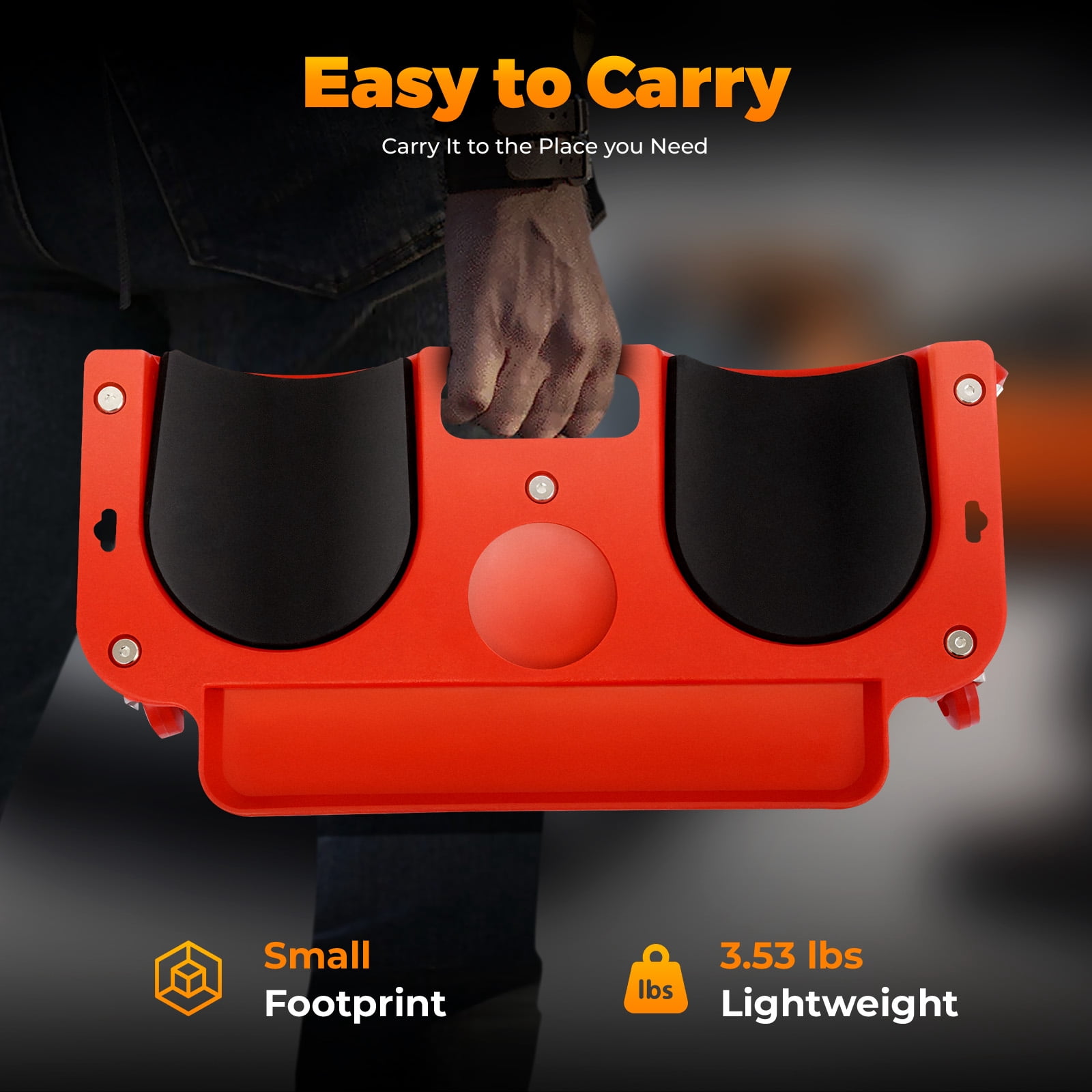Rolling Knee Pads Durable Wheeled Platform Knee Pad Mechanic Carpenter' Tool for Auto Repair&Maintenance