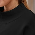 thumbnail image 5 of Lumtrix Mock Neck Sweatshirt Women Trendy Turtleneck Tops Cute Pullover Sweatshirts No Hood Winter Fashion Clothing Fall Long Sleeve Sweater Black M, 5 of 7