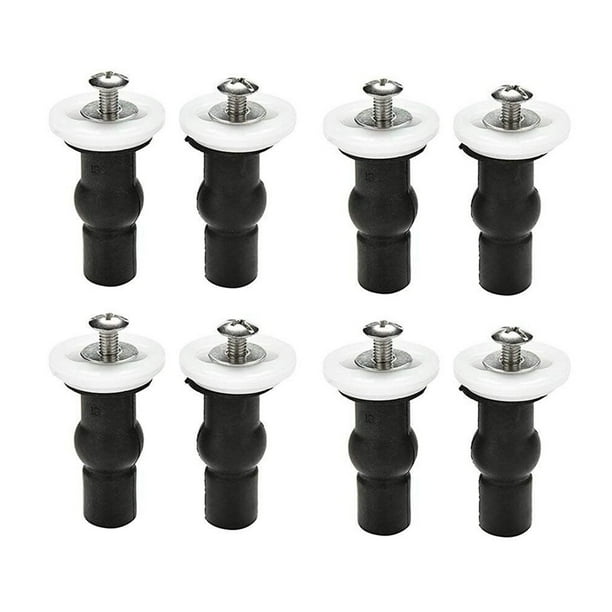 Toilet Top Fix Screws Fixings 4 Pairs Universal Expanding Rubber Screw