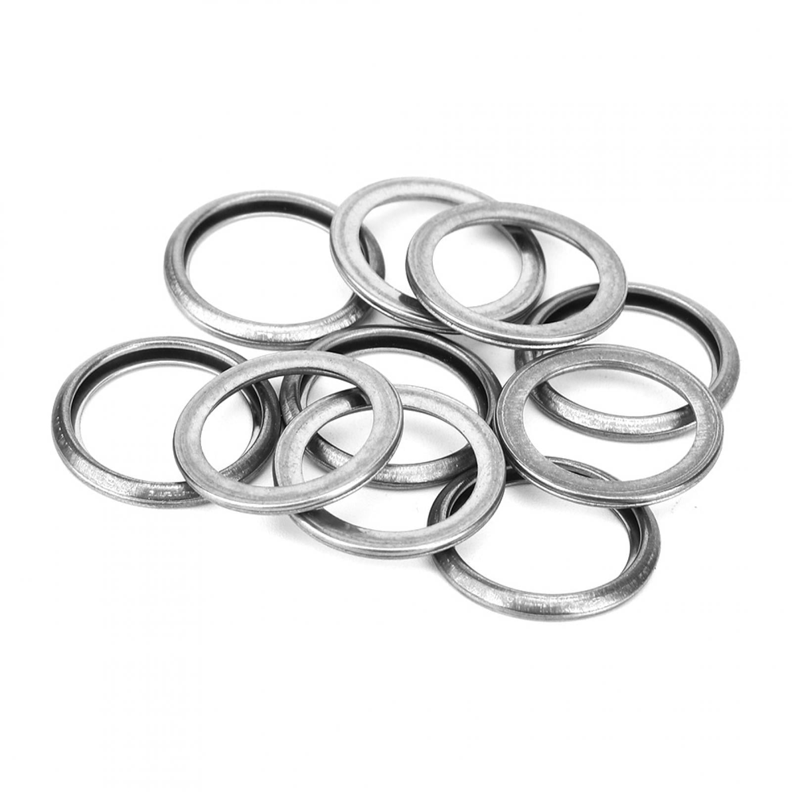 EOTVIA Oil Drain Plug Washer,10pcs Oil Drain Plug Crush Gaskets 16mm ID