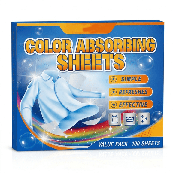 Color Absorber Laundry Sheets, Color Catchers For Laundry, Dye Catcher to Prevent Clothes from Smearing, Fragrance Free Color Trapping Sheets for Home School Apartment, 100 Count