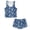 Blue Paisley Flower, variant on Pineapple Starfish Sunshade Print Swimsuits for Girls 2026 Tummy Control Bathing Suits Modest Tankini Swimsuits 2 Piece Flowy Swim Tops with Boyshorts, Size 8-9 Years