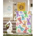 thumbnail image 2 of Happy Easter Rabbit Garden Flag 12.5x18 Double Sided Colorful Bunny with Bowknot Decoration Seasonal Spring Holiday Farmhouse Yard Flags for Outdoor Decor, 2 of 6