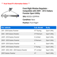 thumbnail image 2 of Front Right Window Regulator - Compatible with 2009 - 2013 Subaru Forester Sport Utility 2010 2011 2012, 2 of 2
