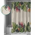 thumbnail image 4 of Palm Leaves Bathroom Curtain 96 Inch Shower Curtain with Hooks, Summer Botanical Tropical Plants Rustic Waterproof Polyester Bath Curtain Washable Bathtub Curtain 72''x 96'', 4 of 6