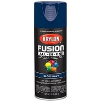 12 oz Krylon K02714007 Navy Fusion All-In-One Paint & Primer Spray Paint, Gloss Pack of 6
