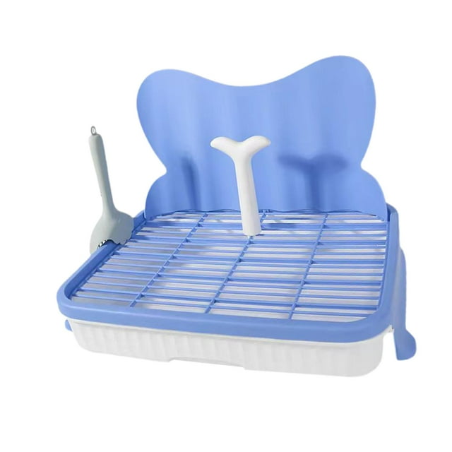 Inodoro para perros Keep Clean Potty Trainer Corner para perros pequeños y medianos Rabbit azul