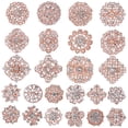 thumbnail image 4 of Paquete de 24 broches de diamantes de imitación, broches florales de moda para mujer para de jinwen Pin de broche de perlas, 4 of 7