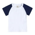 thumbnail image 3 of LNWUY Newborn Baby Girls Summer Outfits Short Sleeve Tops Ribbed T-Shirt Solid Shorts Set Casual Infant Girl Clothes Sets Navy 100, 3 of 4