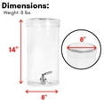 thumbnail image 2 of BirdRock Home 1.5 Gallon Beverage Dispenser with Lid - Hammered Glass, 2 of 4