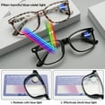 thumbnail image 6 of KOOSUFA Blue Light Blocking Reading Glasses +1.50 Women Men Spring Hinge Rectangle Computer Eyewear Readers Eyeglasses Black, 6 of 7