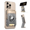 thumbnail image 2 of SUPCASE for MagSafe Wallet with AirTag Holder, Magnetic Airtag Wallet for Men, [Hold 5 Cards] [Adjustable Stand] [RFID Blocking] Phone Stand Card Holder Tripod for iPhone 16/15/14/13/12 Series, Gold, 2 of 11