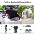 thumbnail image 6 of Topcobe Portable Folding Picnic Double Chair With Umbrella, Outdoor Beach Chair with Umbrella, Gray, 6 of 9