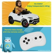 Kidzone 12V 7AH Kids Ride On Car Licensed Lamborghini Urus Electric Vehicle High/Low Speed With 2.4G Remote Control, Horn, Radio, USB Port, Spring Suspension, Opening Door, LED light, Pink