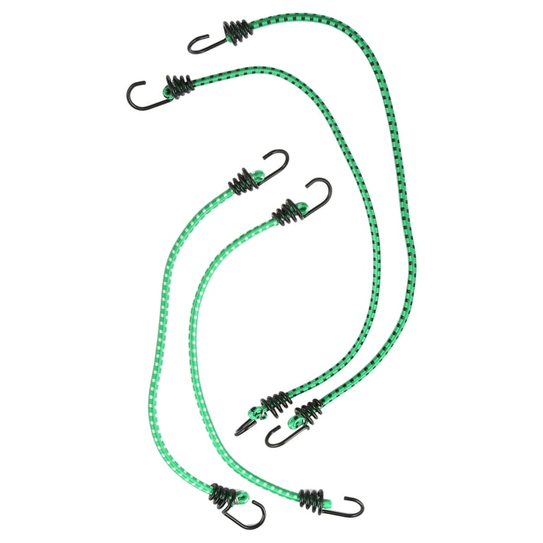 WAN2TLK 4-Way Bungee Cord With Hooks – Enhanced Grip Rubber Pad, Heavy Duty Outdoor Bungee Cords, Adjustable Length For Camping, Truck, ATV, Kayak, Moving (2-Pack)