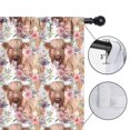 thumbnail image 4 of Blackout Kids Curtains,Flower and Highland Cow Childrens Insulated Curtains Set Of 2,Bedroom Essentials,Toddler Room Decor 42"x54"(106x137cm), 4 of 4