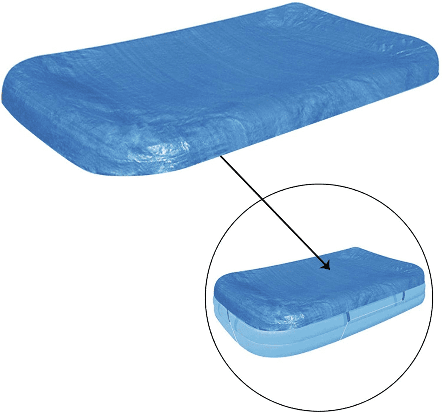 Swimming Pool Cover Rectangular in Inflatable Pool Cover Cloth UV