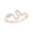 Pink - Gold Vermeil Plated silver, variant on 1/10 Ct Natural Diamond Snake Ring for Women in 925 Sterling Silver with Yellow Gold Finish | Bypass Fashion Ring | Diamond Jewelry Gift for Her