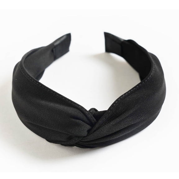 Certgust Hot Sales Wide Headbands for Women Wide Headbands for Women Pure Color Bow Tie Velvet Headwrap Hair Band Headbands Black