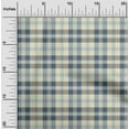 thumbnail image 2 of oneOone Cotton Poplin Grayish Blue Fabric Check Diy Clothing Quilting Fabric Print Fabric By Yard 56 Inch Wide, 2 of 4