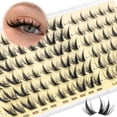 thumbnail image 6 of Lash Clusters with Spikes Anime Eyelash Clusters Natural Manga Eyelash Extensions 10-14mm Lash Extensions Thin Band DIY Left & Right Individual Lashes Cat Eye, 6 of 9