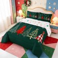 thumbnail image 2 of Manfei Xmas Elegant Snowman Full Size Comforter Sets,Retro Gift Bedding Comforter Set,Xmas Reversible,3 Pieces,1 Comforter and 2 Pillowcases, 2 of 7