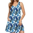 thumbnail image 2 of Ovzne Robes d'Été pour Femmes 2025 Robe Femmes Décontractée Ample Été Imprimée Robe Sans Manches Col en V Haut/chemise Ensemble Printemps Robe Imprimée Liquidation, 2 of 6