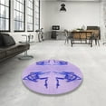 thumbnail image 4 of Ahgly Company Machine Washable Indoor Rectangle Transitional Medium Slate Blue Area Rugs, 7' x 9', 4 of 7