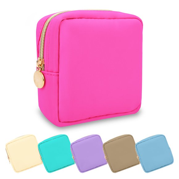 Bolsa de maquillaje UIXIZQ, miniorganizador de artículos de tocador de viaje de nailon