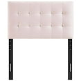 thumbnail image 4 of Modway Lily Tête de Lit Simple Capitonnée en Velours de Performance, Rose, 4 of 5