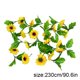 thumbnail image 2 of Guirnalda de girasol artificial de 18 cabezas, simulación de flor, vid, colgante de pared, plástico, flor falsa, ratán, amarillo seitruly HA8325-03B, 2 of 6
