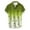 Green, variant on snilers Big and Tall Mens Bowling Shirts Short Sleeve Button Up Collared Gradient Hawaiian Shirt Palm Printed Summer Beach Tops