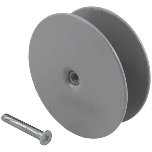 Hole Filler Plate, 2-5/8" Diameter, 1-Inch and 2-Inch Connecting Screws, Primed Gray by Stone Harbor Hardware