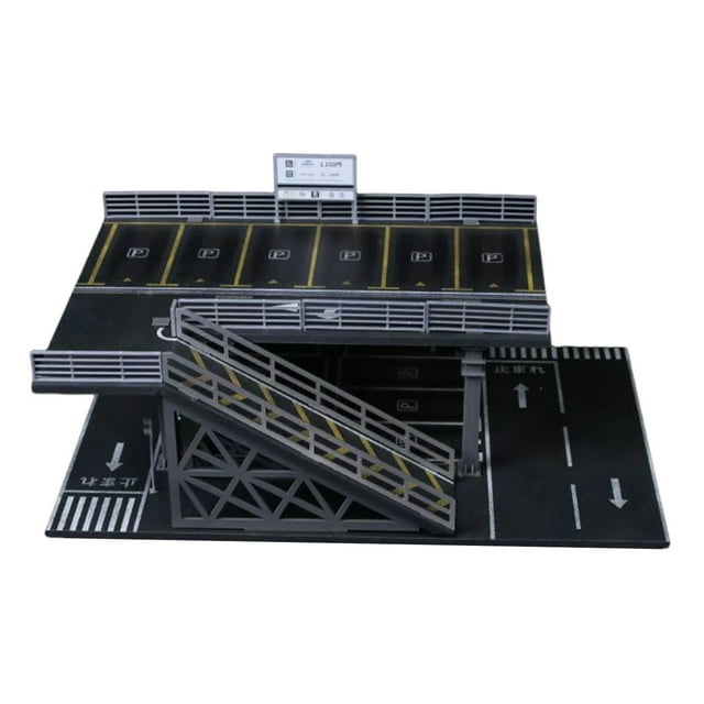 lionlar 1/64 Parking Lot Diorama Model Car Display Case Decoration Easy Assembly Scenario Toy Car Display Box Miniature Scenery Model Style B