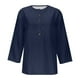 thumbnail image 5 of Fiudx Camisas de Mujer Blusa Informal de Manga 3/4 con Botones y Estampado de Cuello para Mujer, 5 of 5