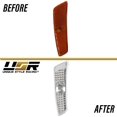 thumbnail image 5 of USR 08-09 G8 Side Marker Lights - Front Bumper Sidemarkers Lamps Set (Left + Right) Compatible with 2008-2009 Pontiac G8 GT GXP (Clear Lens with Amber Bulbs), 5 of 9