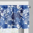 thumbnail image 3 of Ambesonne Philodendron Valance Pack of 2, Tropic Leafy, 54"X12", Cobalt Blue White, 3 of 5