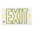 thumbnail image 1 of UL Listed 50 foot Jessup Glo Brite 7120-B Exit Sign, Single Sided with Frame, White with Green Outline, 8.75-Inch x 15.5-Inch (Mounts 4 ways, includes bracket and arrows), 1 of 3