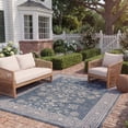 thumbnail image 3 of Safavieh Navy/Grey Floral, Distressed Flowers Loomed Outdoor Rugs, 8' x 11', Water-Resistant, 3 of 14
