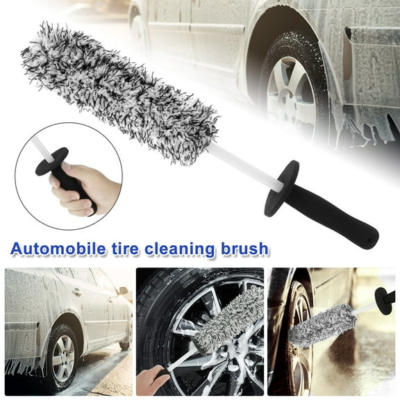 Duety  Car Wheel Cleaning Brush Rim Brush 16.5 Inch Wheel Brush Non-Slip Handle Wheel and Rim Detailing Brush Auto Care for Car Motorcycle Bicycle