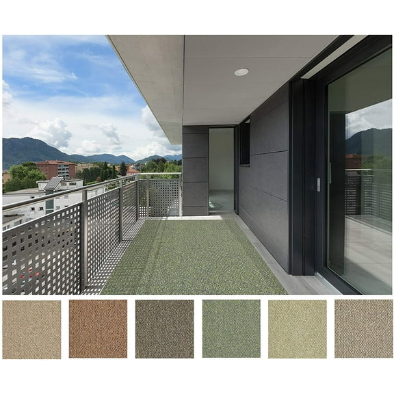 3x5' Riverview - Indoor Outdoor Custom Cut Area Rug Carpet Runners with a Premium Fabric Finished Edges