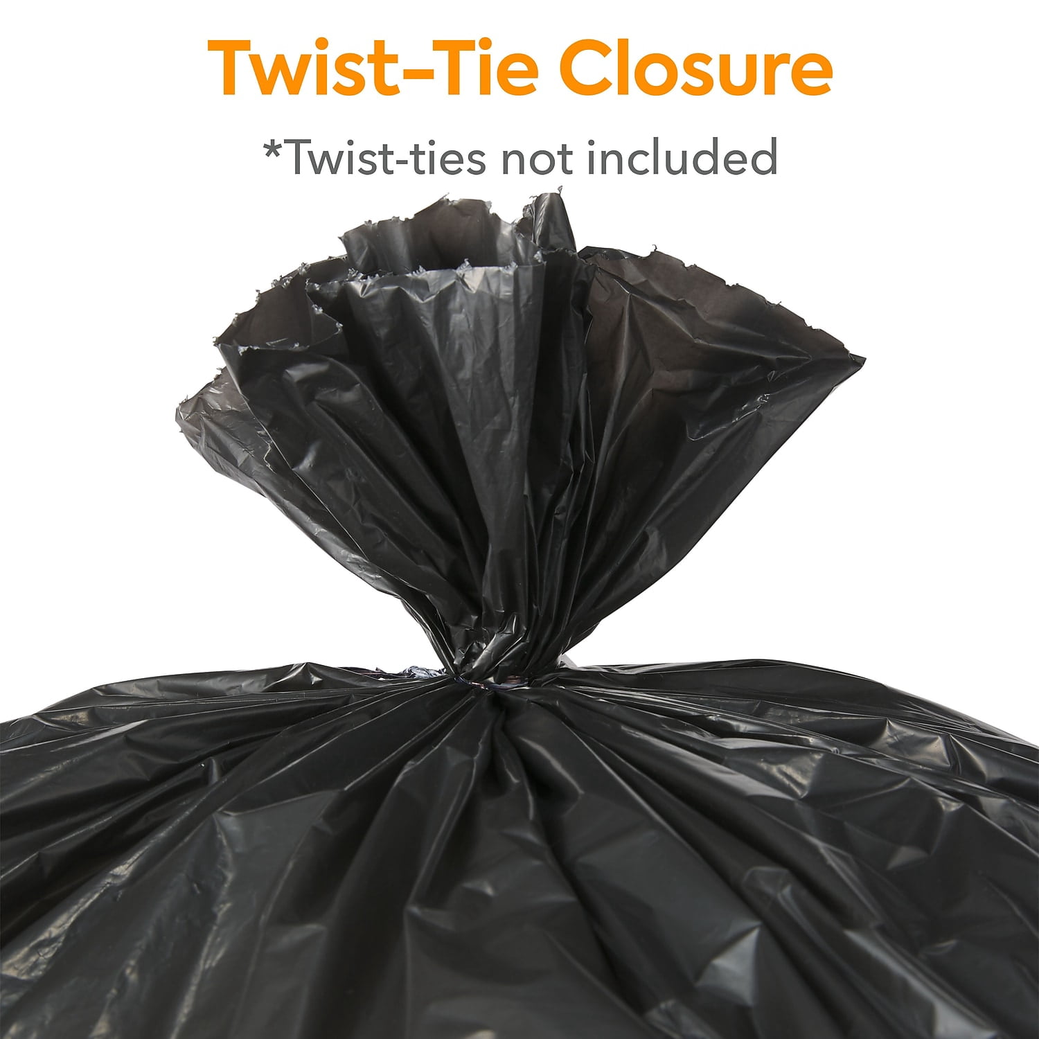Staples Coastwide Professional AccuFit 23 Gallon Trash Bag 28" x 45" Low Density 0.9 mil Black 200
