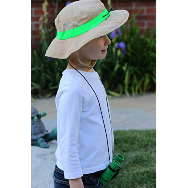 Eagle Eye Explorer Kids Safari Floppy Bucket Hat Adventure for Boys & Girls. Sure Fit with, Wide Brim with Chin Straps