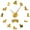Gold,27inch, variant on West Highland Terrier Westie Dog Breed 3D Large DIY Wall Clock Puppy Animal Self Adhesive Mirror Effect Acrylic Time Clock Watch(Gold,27inch)