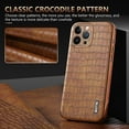 thumbnail image 6 of Allytechgroup Stylish Crocodile Pattern iPhone 12 Pro Max Case, Slim Fit Shockproof Anti-Scratch Luxury PU Leather Bumper Phone Case for Apple iPhone 12 Pro Max, White, 6 of 8