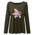 thumbnail image 4 of Blusa de manga larga con estampado de día de San Valentín y hombros descubiertos para mujer Fridja  hkj1089, 4 of 7