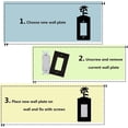 thumbnail image 4 of Rocker Switch Cover Plate Wall Plate with Screws Trees Clouds Faceplate Power Outlet Cover Single Gang Unbreakable Replacement Receptacle Decorative Wall Art Signs Black 2.8 x 7.2inch, 4 of 7