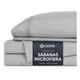 thumbnail image 1 of Juego de Sábanas Individual de Microfibra Esquimal, Hipoalergénicas para Colchones de hata 40 cm alto , Tormenta, 1 of 7