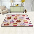 thumbnail image 3 of FREEAM Watercolor Fruits Cupcakes Pink Area Rug 48"x63" Indoor Decorative Floor Carpet Nursery Rugs Non-Slip Mat for Living Room Entryway Bedroom Decor Kids Playing Room, 3 of 7